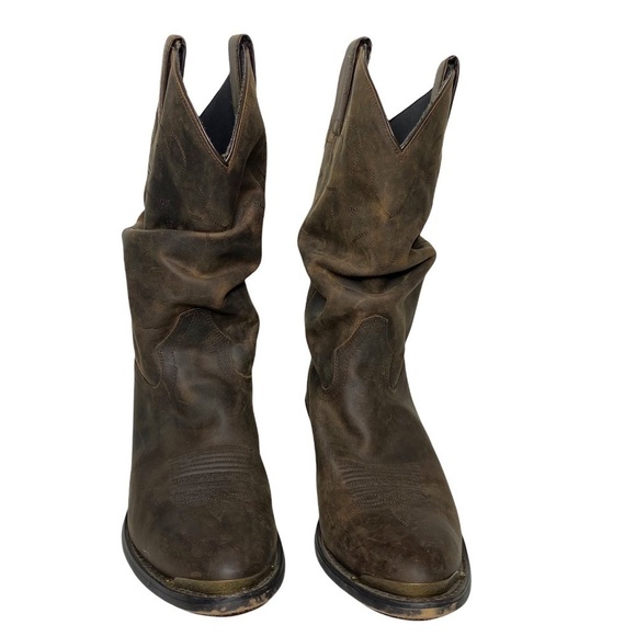 Double H Leather Slouch Cowboy Boots. Size 11 - Picture 5 of 14